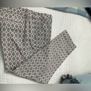 Merona Gray Patterned straight leg  Pants